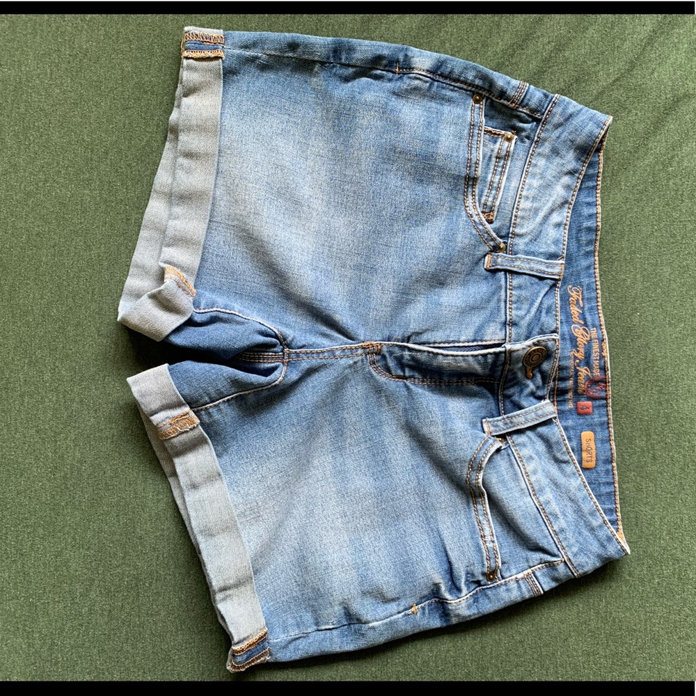 Faded Glory Jeans. Blue denim shorts size 4